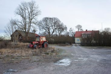 Västerås, Sweden - December 31, 2024: Swedish tractor 