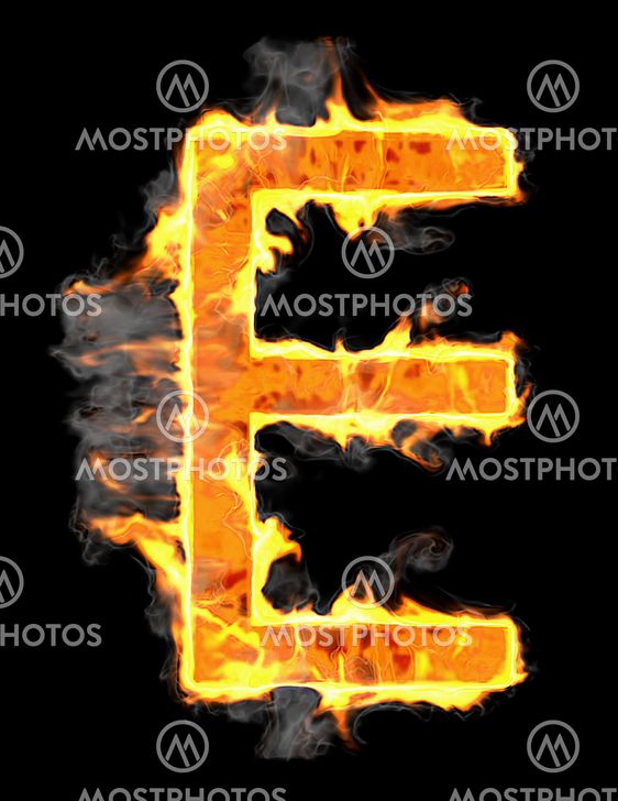 Bränning och flamma teckensnitt E-brev