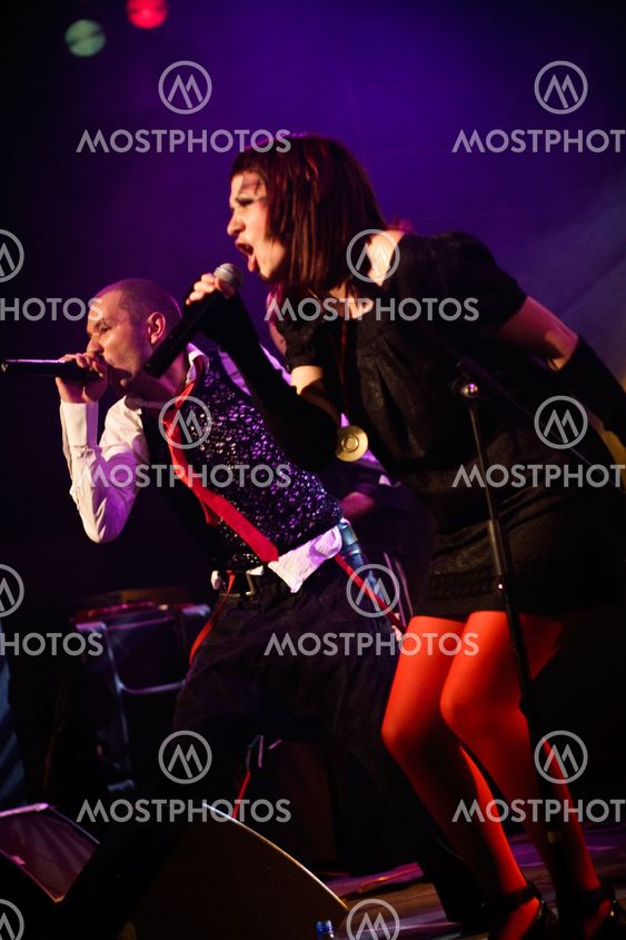 MOSCOW - MARCH 9: Razoom band performs at OTV2 live show on March 9, 2009 in Moscow, Russia