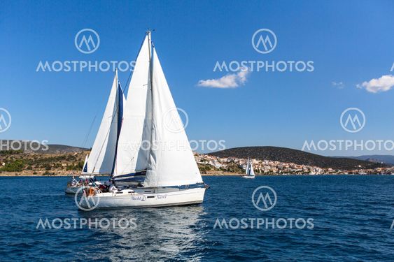 Sailing regatta 16th Ellada Autumn 2016 among Greek island group in the Aegean Sea