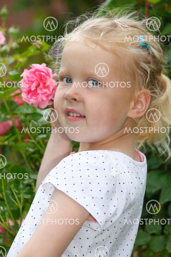 Girl with roses