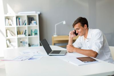 Young man in the office