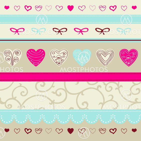 Pink and blue floral ornament