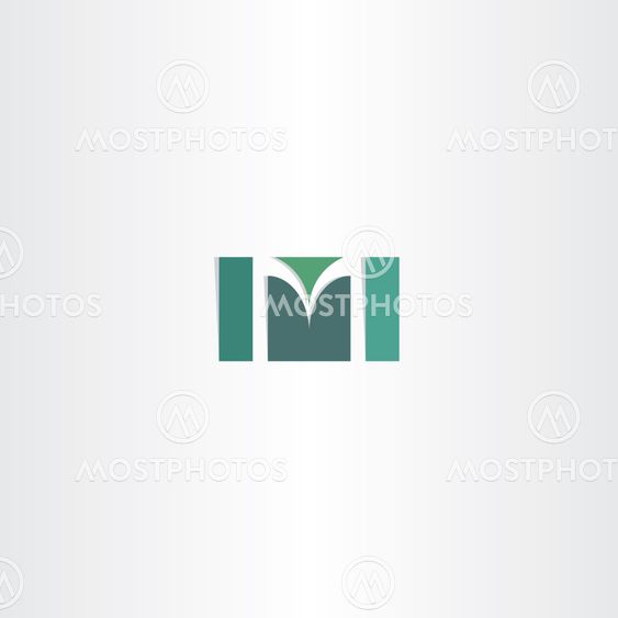 dark green letter m logo vector symbol