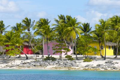 Small and Coloured Homes on the Coast of Santo Domingo