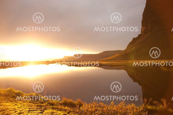 Beautiful sunset in Iceland