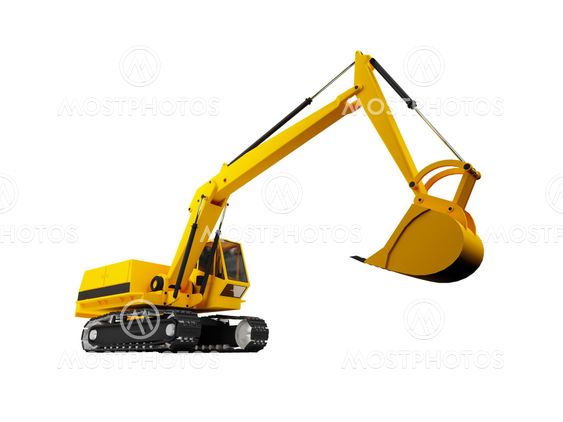 isolated heavy machine front view 01