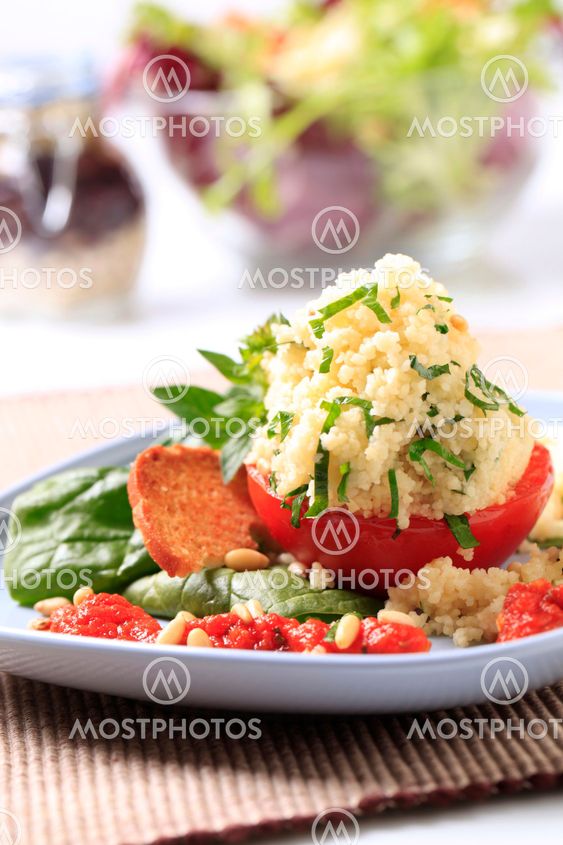 Couscous stuffed tomato