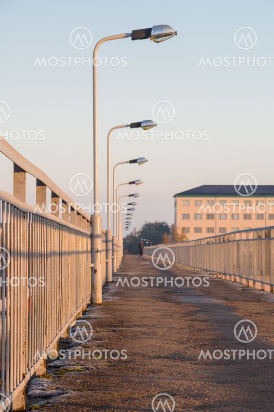 Pedestrian bridge at morning