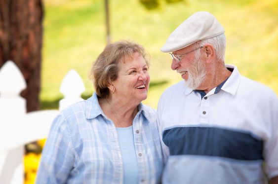 Happy Senior Couple in The Park