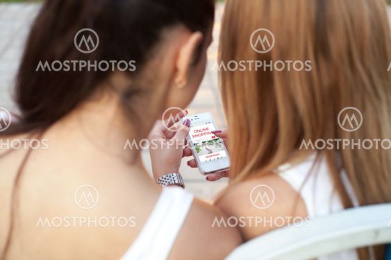 Teenagers shopping online