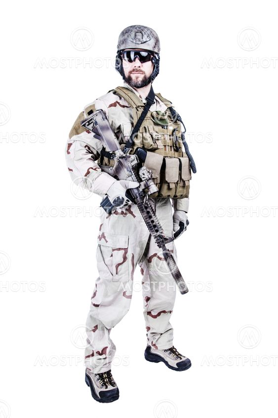 Bearded special warfare operator
