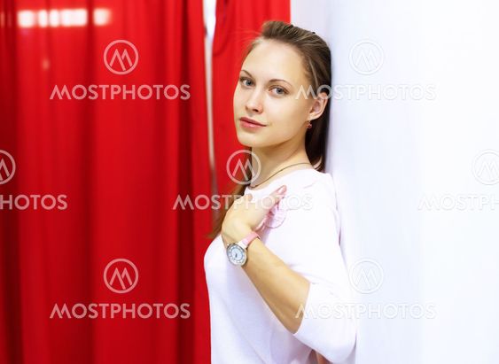 Shopping in clothes store