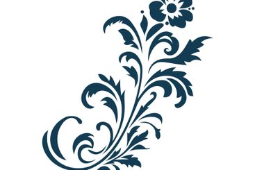 Beautiful Romantic Navy Blue Flower Floral Florist...