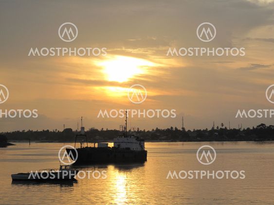 Dar es salaam port in the morning