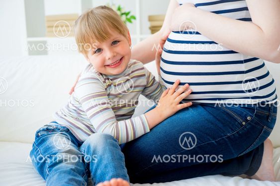 Girl expecting a sister