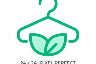 Sustainable fashion duotone color ui icon