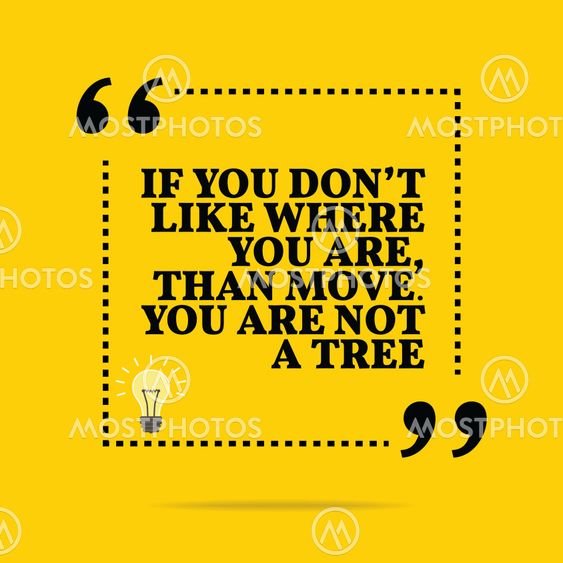 Inspirational motivational quote. If you don't like where...