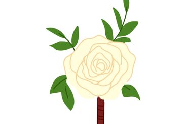 event boutonniere cartoon vector illustration