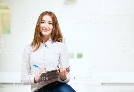 Portrait of an attractive woman