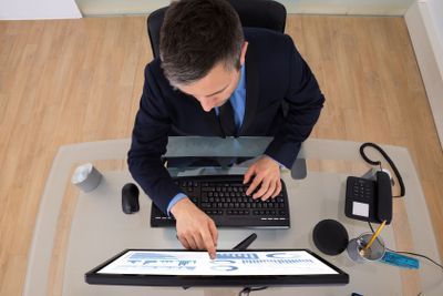 Businessman Analyzing Graph