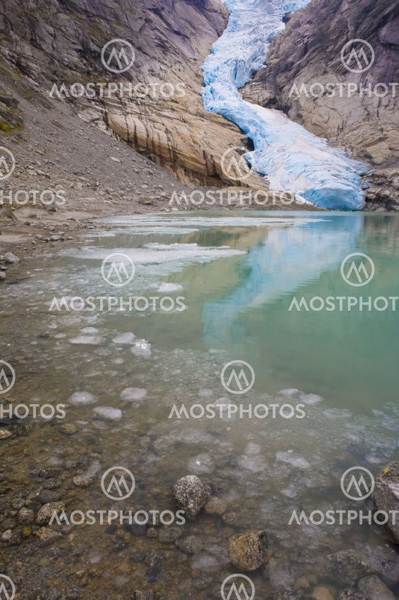 Melkevollbreen Glacier, Jostedalsbreen National Park, near Brigs