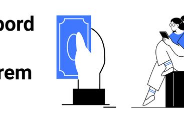 Young Woman Sitting on Block, Using Phone with Floating...