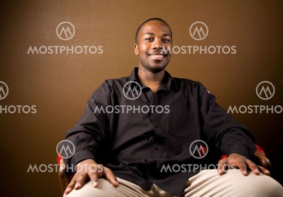 Happy black man
