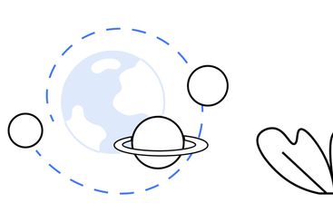 Digital Design Concepts with Earth, Planet, Feather, and...