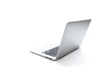 Computer notebook isolated on white background