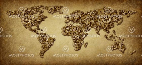 International Economy Old Map