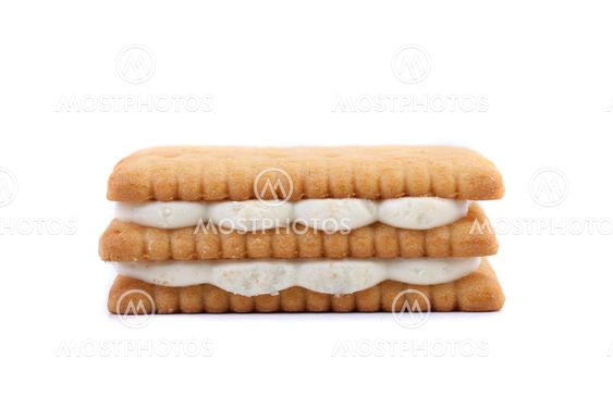 Custard cream biscuits.