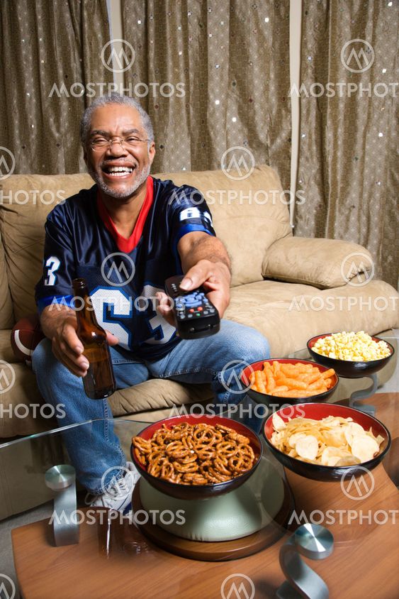 Man with remote control.
