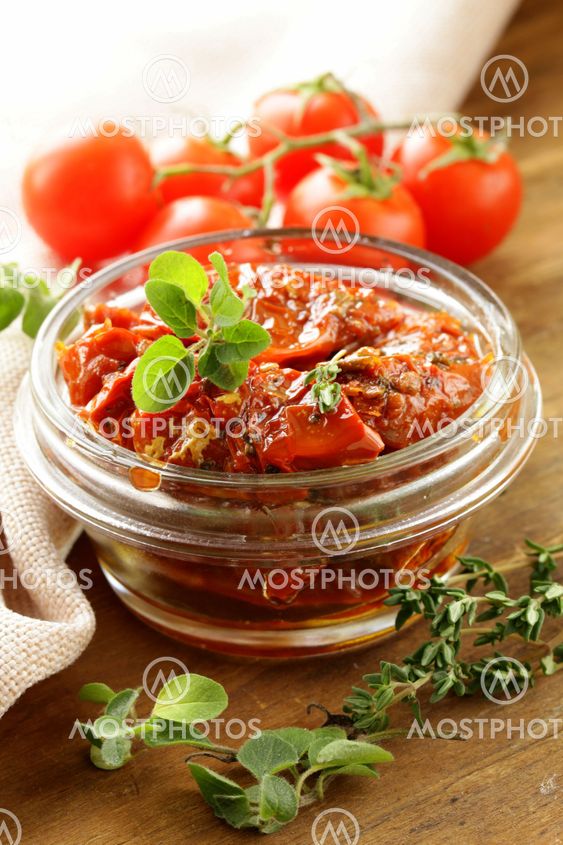 sun-dried tomatoes with herbs
