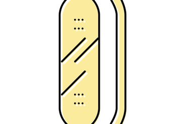 skateboard deck skate sport color icon vector illustration