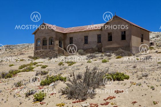 old house at kolmanskop ghost town namibia africa