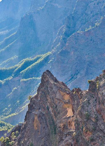Ecology, landscape and mountain with rocky terrain...