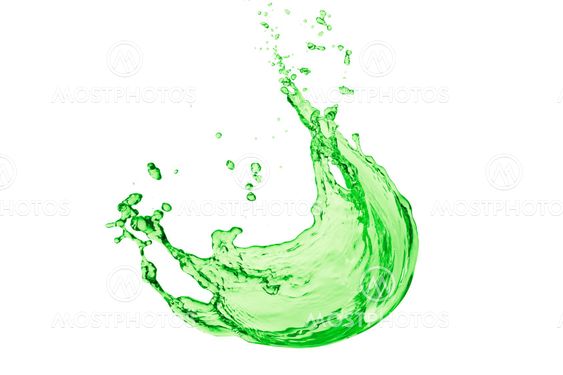 green liquid splash