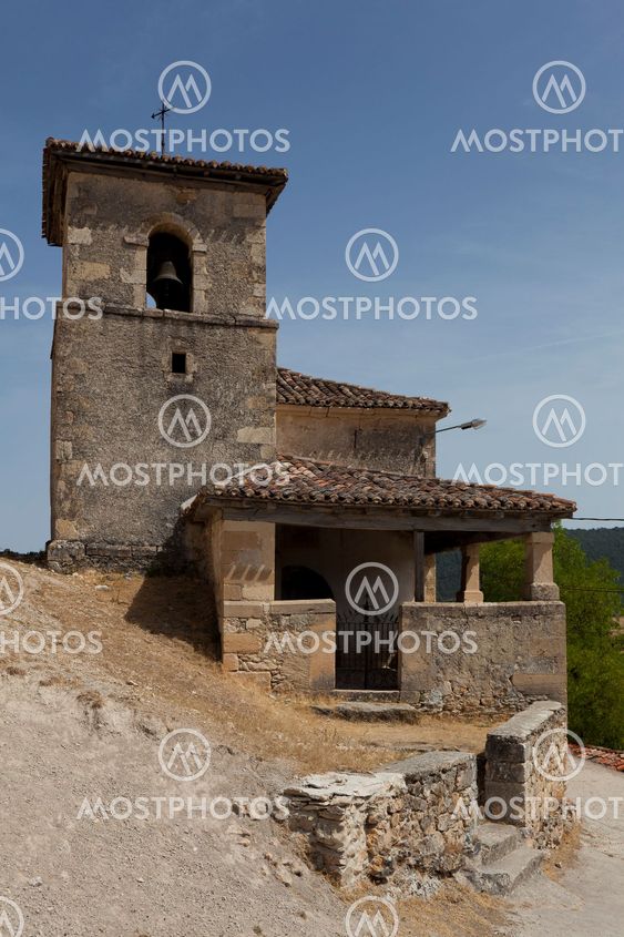 Church, San Pantaleon de Losa, Merindades, Burgos, Castilla y Leon, Spain
