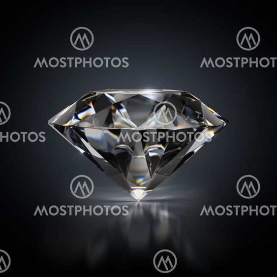 diamond on a black background