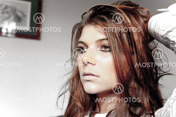 natural portrait of a teenage in withe shirt