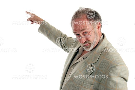 Professor pointing