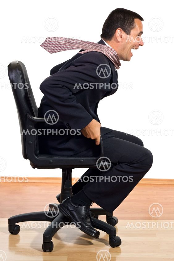 Rolling businessman