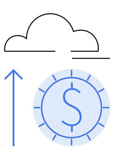 Cloud Upload and Financial Growth with Dollar Coin and...