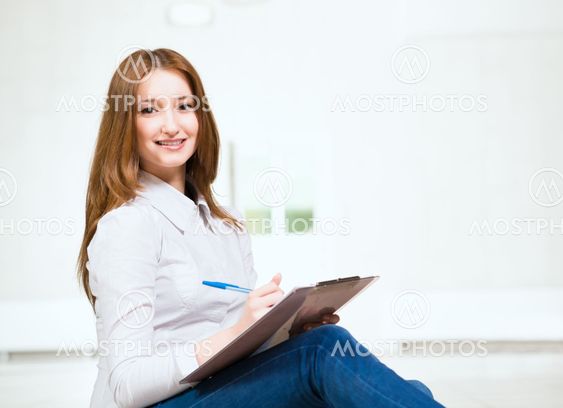 Portrait of an attractive woman
