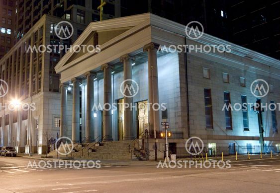 St. Paul's Chapel, an Episcopal Church at night