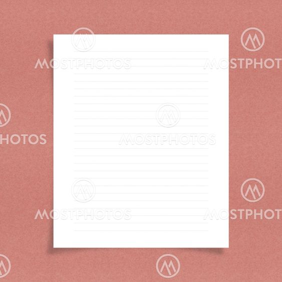 note paper with dash line on board background