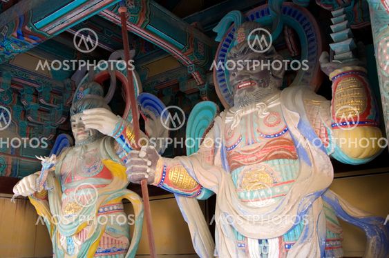 Sculptures in the Bulguksa Temple,South Korea