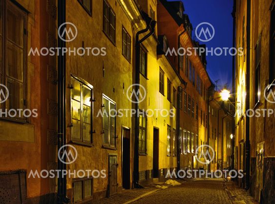 Old Town at night.