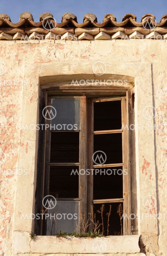 Abandoned house window